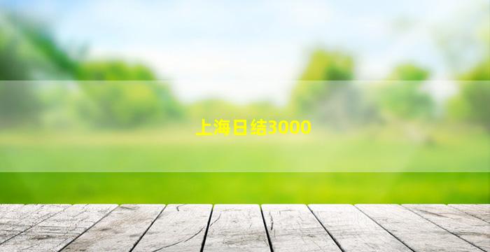 上海日结3000